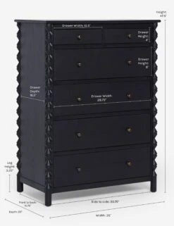 Topia 6-Drawer Dresser By Ginny Macdonald -Home Furni Shop 10 TopiaTallDresser Black16787