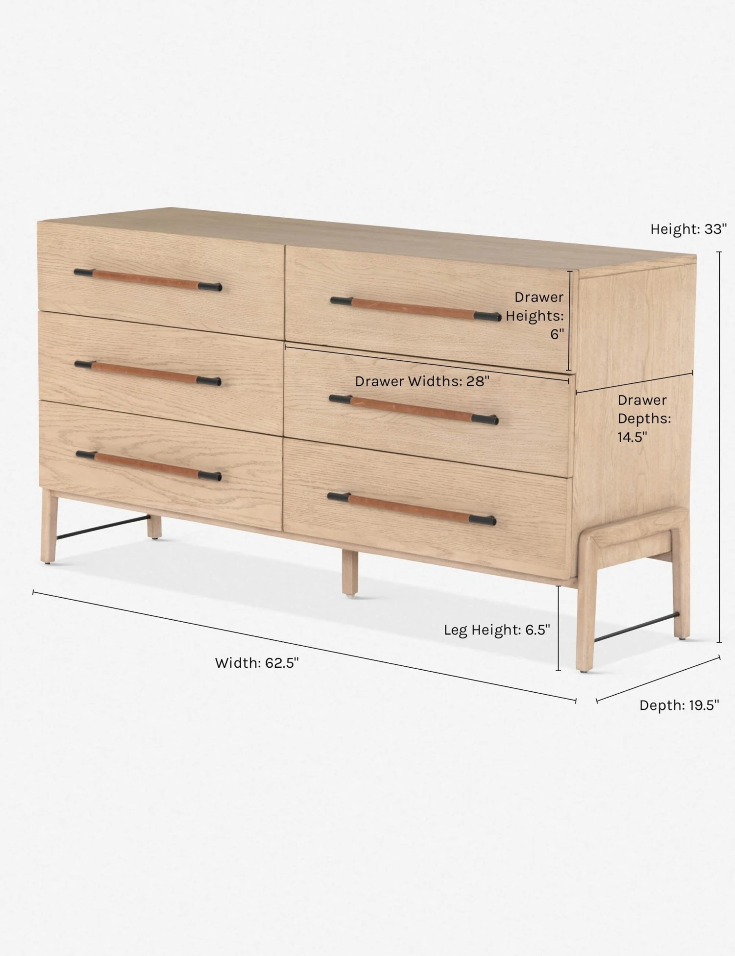 Avalon Wide 6-Drawer Dresser 9 Avalon Wide 6-Drawer Dresser - Image 9