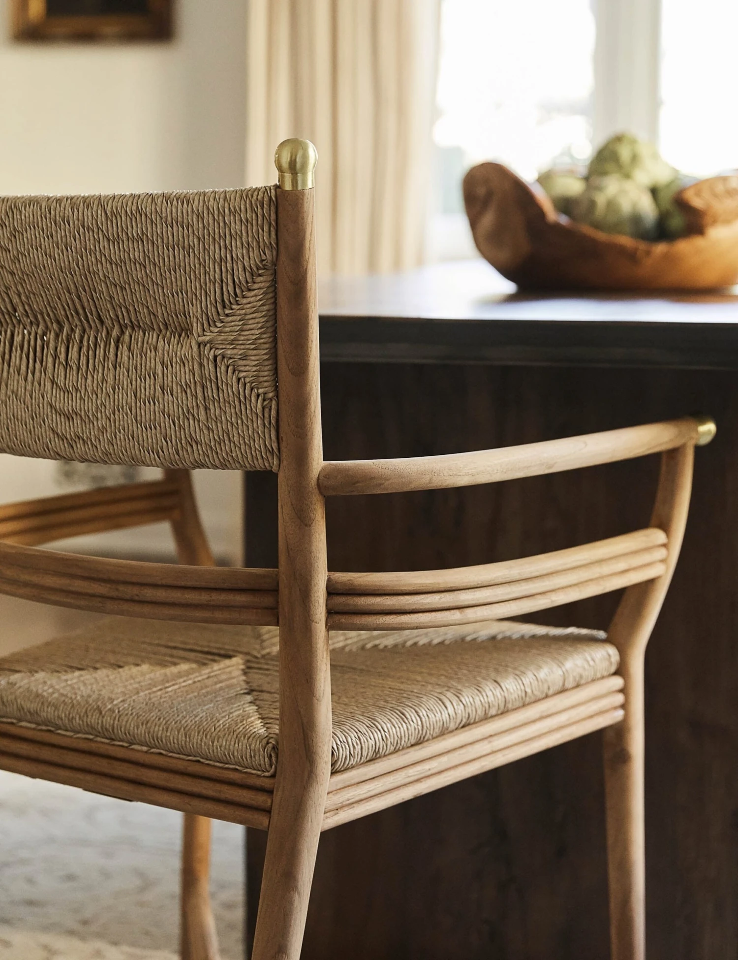 Morris & Co. Kelmscott Rush Indoor / Outdoor Dining Arm Chair 3 Morris & Co. Kelmscott Rush Indoor / Outdoor Dining Arm Chair - Image 3