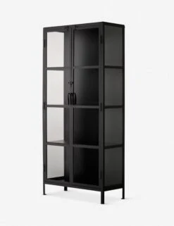 Sam Curio Cabinet -Home Furni Shop 20unio cubk 1904uniontallcuriocabinet blackiron clearglass side