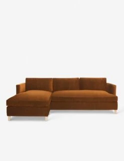 Belmont Sectional Sofa By Ginny Macdonald -Home Furni Shop Belmont Sectional Velvet Cognac LAF