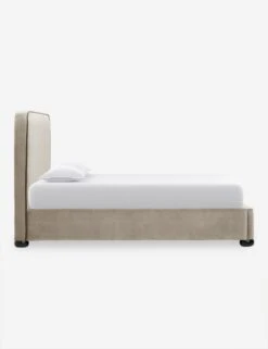 Bishop Platform Bed -Home Furni Shop BishopPlatformBed Oatmetal ToffeeVelvet Queen L04715132054 Product