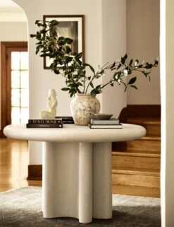 Ruiz Indoor / Outdoor Round Dining Table -Home Furni Shop Lulu and Georgia EntryTable 0015 Site crop Lifestyle