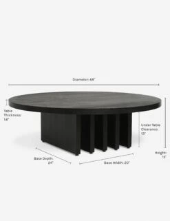 Pentwater Round Coffee Table By Sarah Sherman Samuel -Home Furni Shop PentwaterCoffeeTable Black 3647