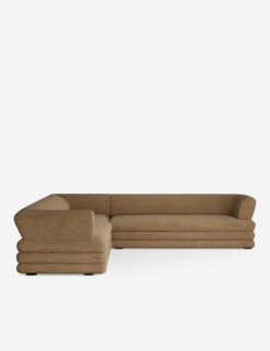Babs Corner Sectional Sofa By Sarah Sherman Samuel -Home Furni Shop SSSStackedSectional OliveMiniCorduroy 3