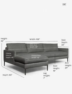 Allisen Sectional Sofa -Home Furni Shop allisen left facing sectional charcoal 106