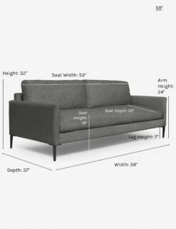 Allisen Sofa -Home Furni Shop allisen sofa charcoal 59