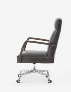 Camden Leather Office Chair, Ebony 9 Camden Leather Office Chair, Ebony -Home Furni Shop camden desk chair ebony 2 1