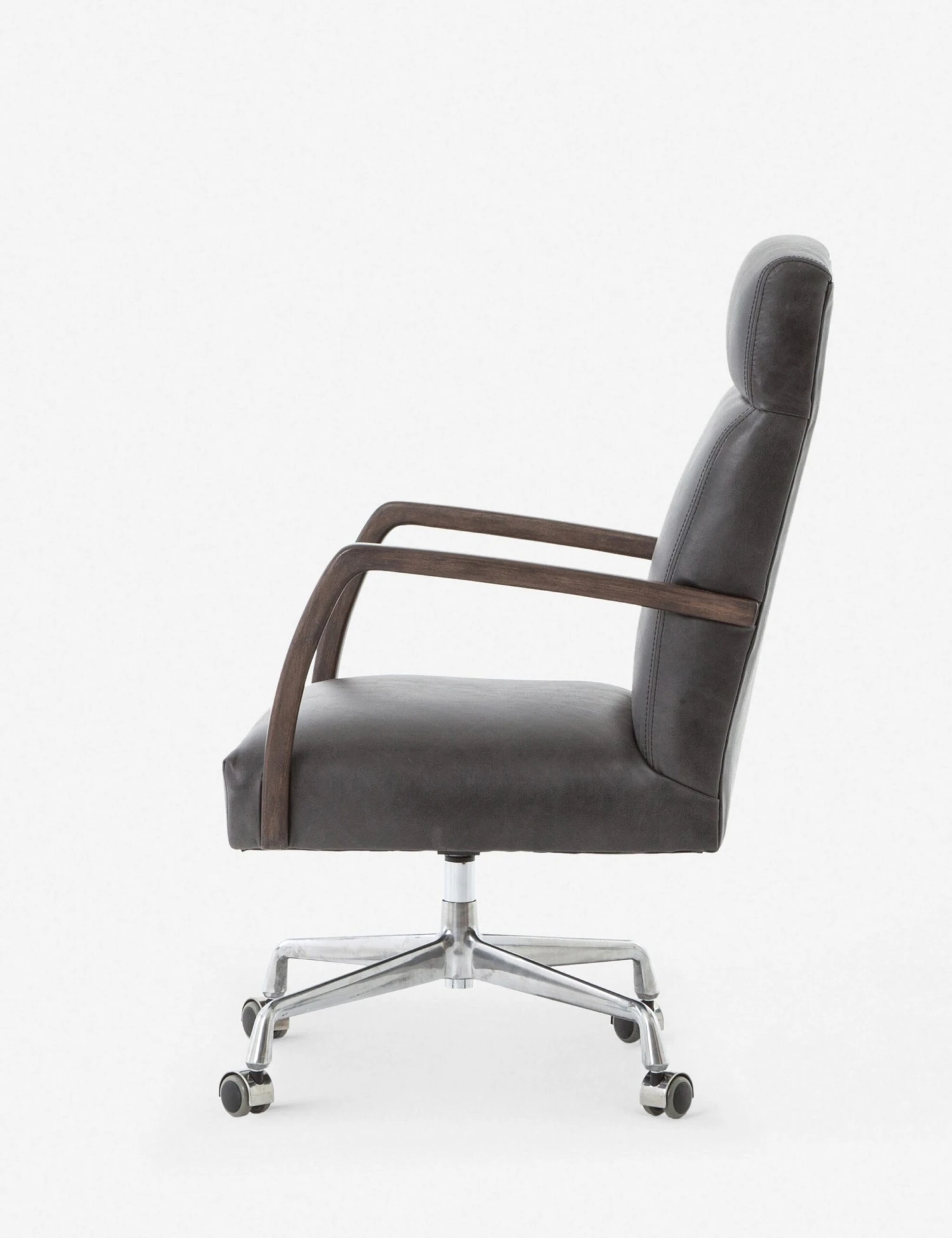 Camden Leather Office Chair, Ebony 4 Camden Leather Office Chair, Ebony - Image 4
