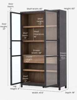 Carly Curio Cabinet -Home Furni Shop carly curio cabinet