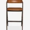 Sandia Leather Bar Stool, Natural