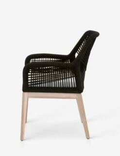 London Indoor / Outdoor Dining Arm Chair -Home Furni Shop loom outdoor arm chair black gray teak 1 03