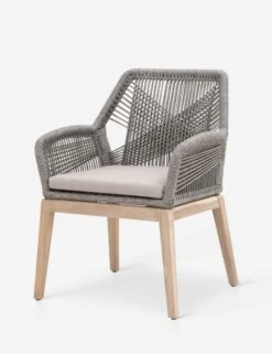 London Indoor / Outdoor Dining Arm Chair -Home Furni Shop loom outdoor arm chair platinum gray teak 1 02