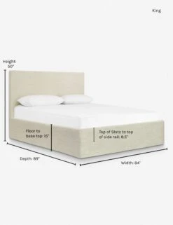 Paxton Slipcover Bed -Home Furni Shop paxton slipcover bed natural l0457361 king