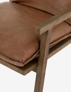 Rowena Leather Accent Chair -Home Furni Shop rowena chair brown 3