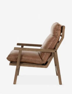 Rowena Leather Accent Chair -Home Furni Shop rowena chair brown 7 2