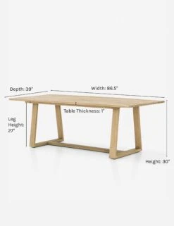 Tika Indoor / Outdoor Dining Table -Home Furni Shop tika indoor outdoor dining table natural